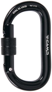OVAL XL LOCK BLACK - Moschettone