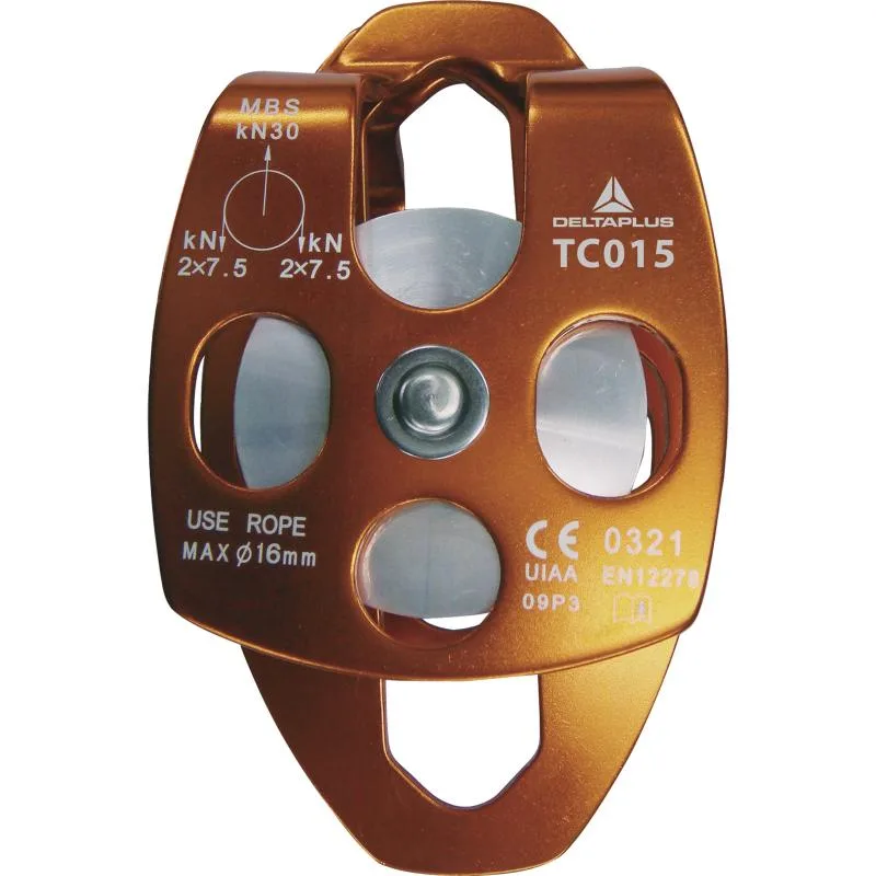 Puleggia doppia con flange oscillanti - Alluminio